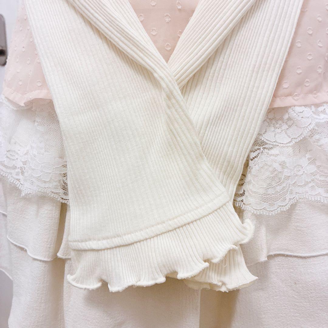 axes femme 2点セット 姫 ドット リボン ブラウス タートル 平成