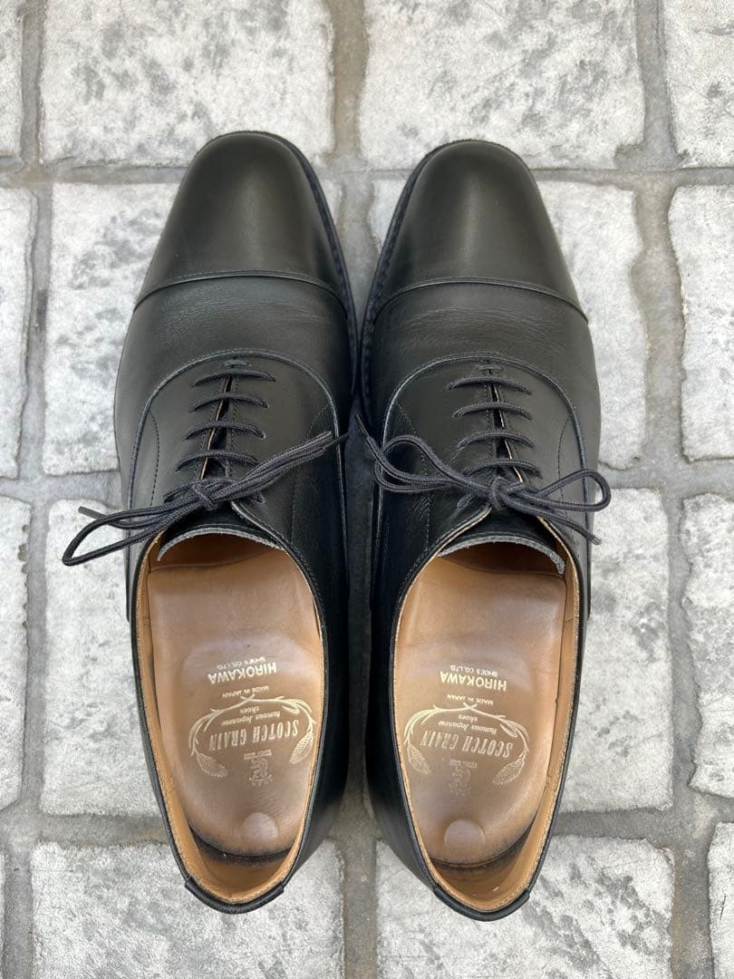 黒 スコッチグレイン　Scotch Grainストレートチップ