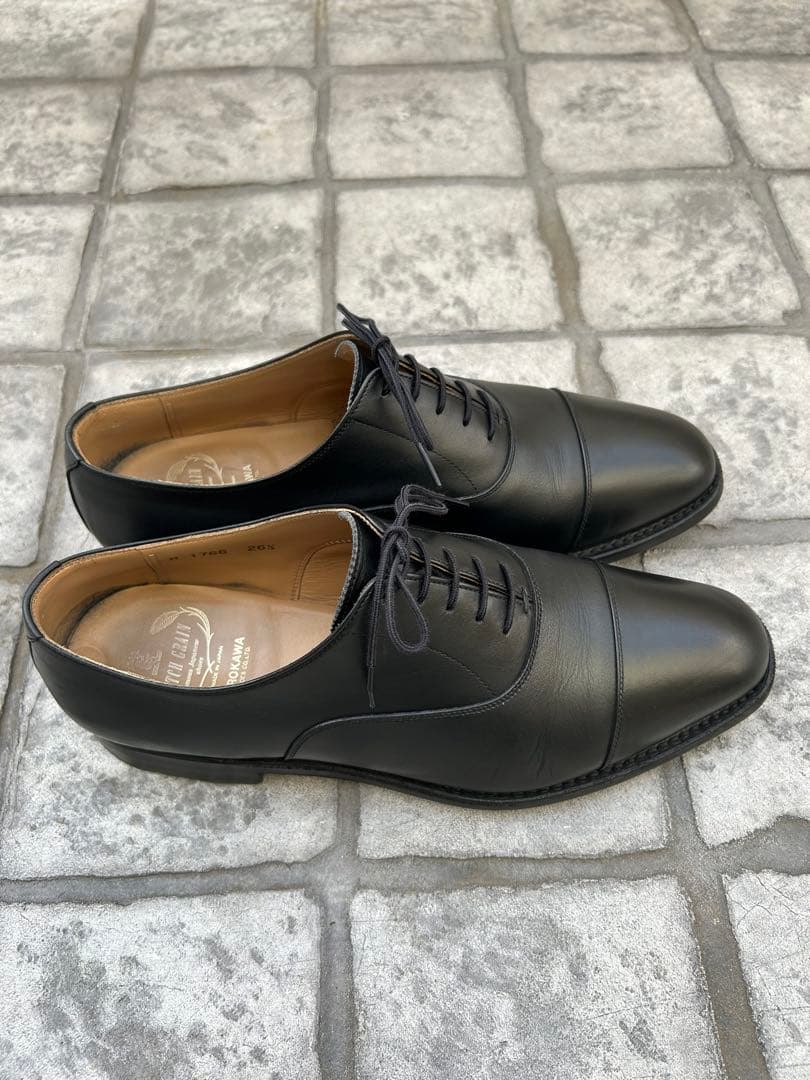 黒 スコッチグレイン　Scotch Grainストレートチップ