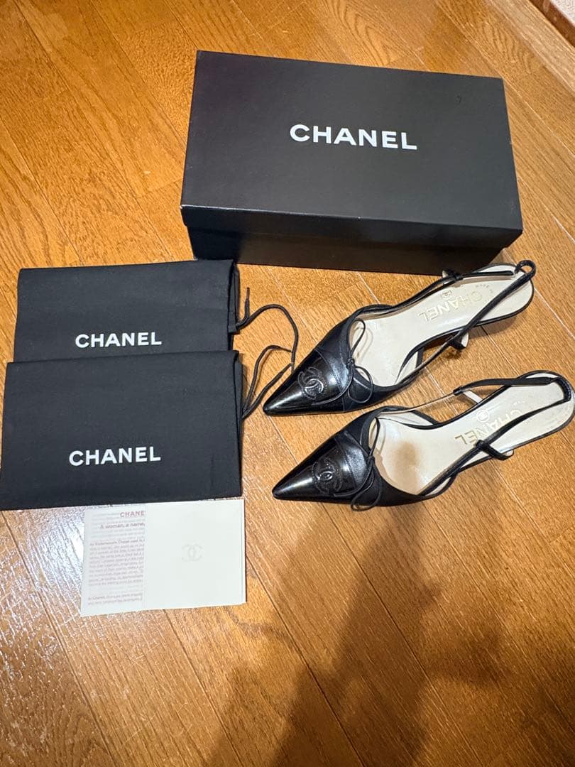 ☆レア☆ CHANEL ビンテージ　 スリングバック　サンダル　36 1/2