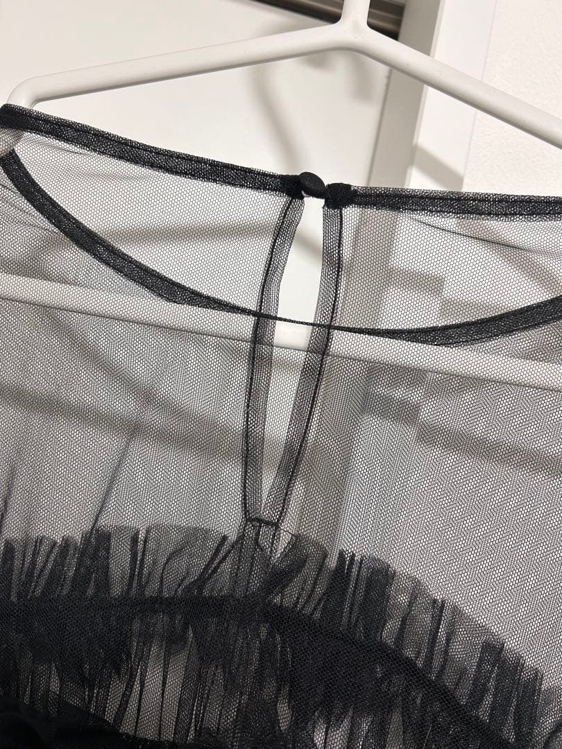 andresd デコラティブチュールトップス ブラック