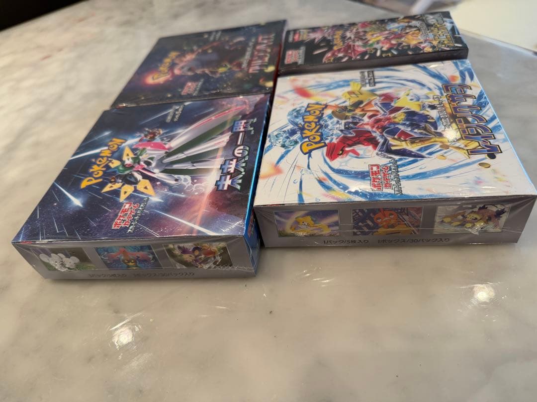 【新品未開封】ポケカ BOX 4種セット シュリンク付き（シャイニートレジャー他