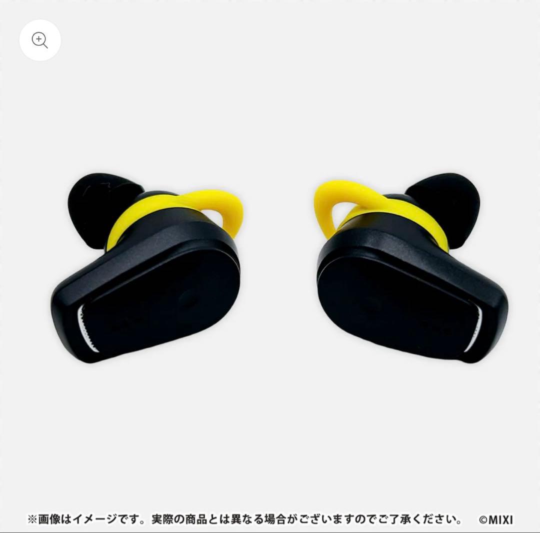 モンスト エルのワイヤレスイヤホン シリアルコードなし、アクスタ、ケース付