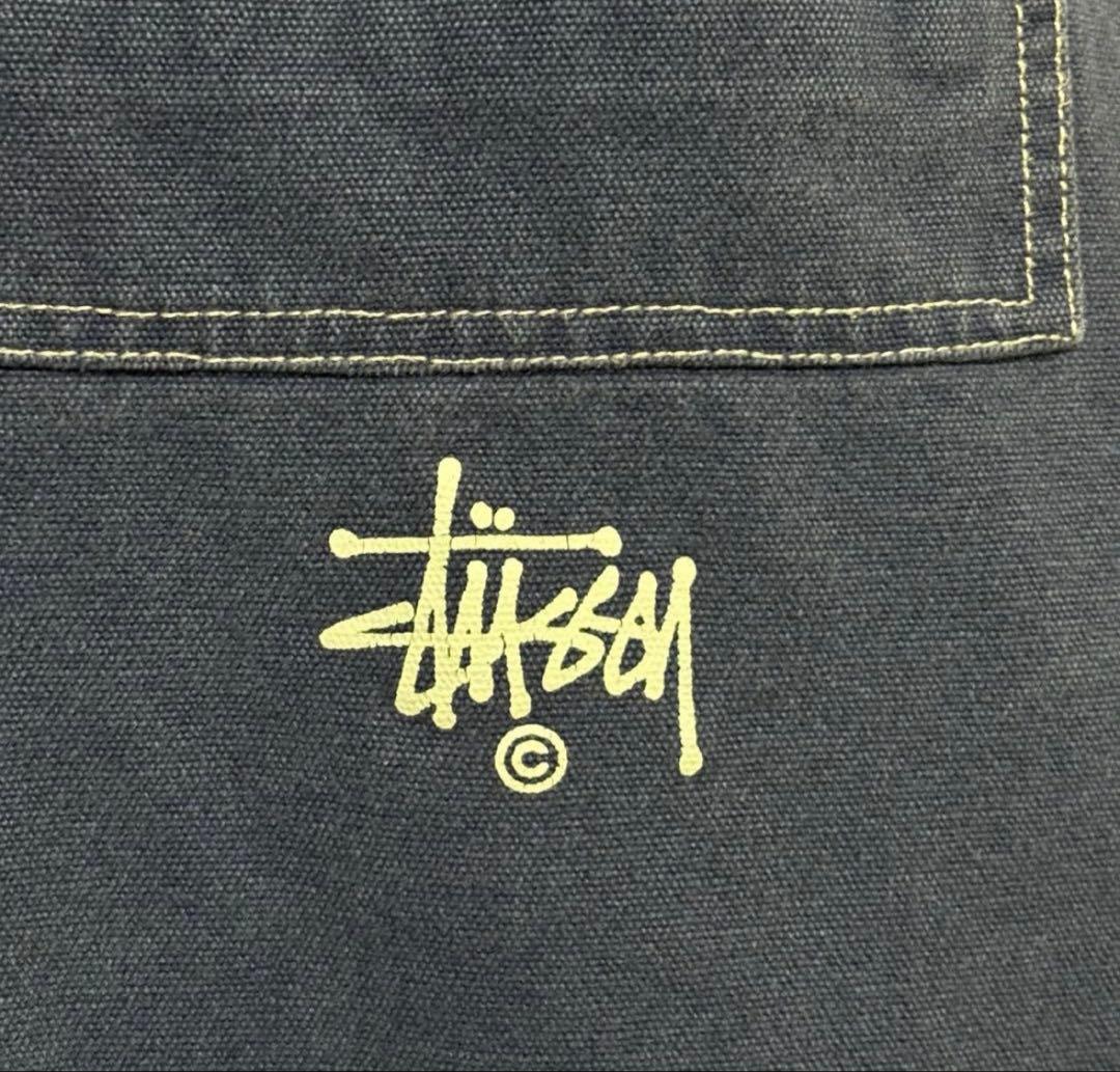 stussy ショップコート　カバーオールジャケット　ロゴ入り　XLサイズ