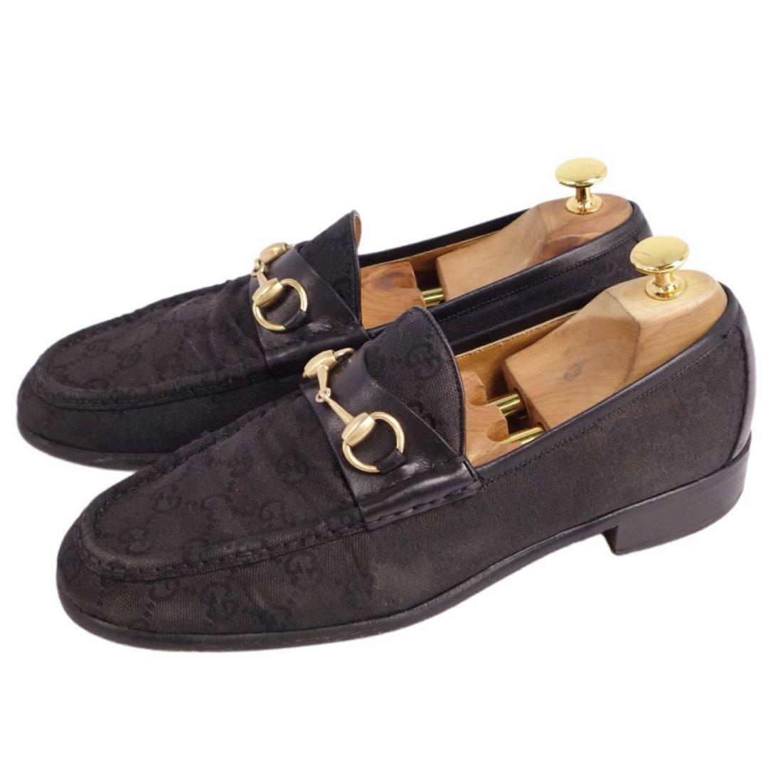 N*O様 GUCCI ローファー モカシン ホースビット GG柄 キャンバス