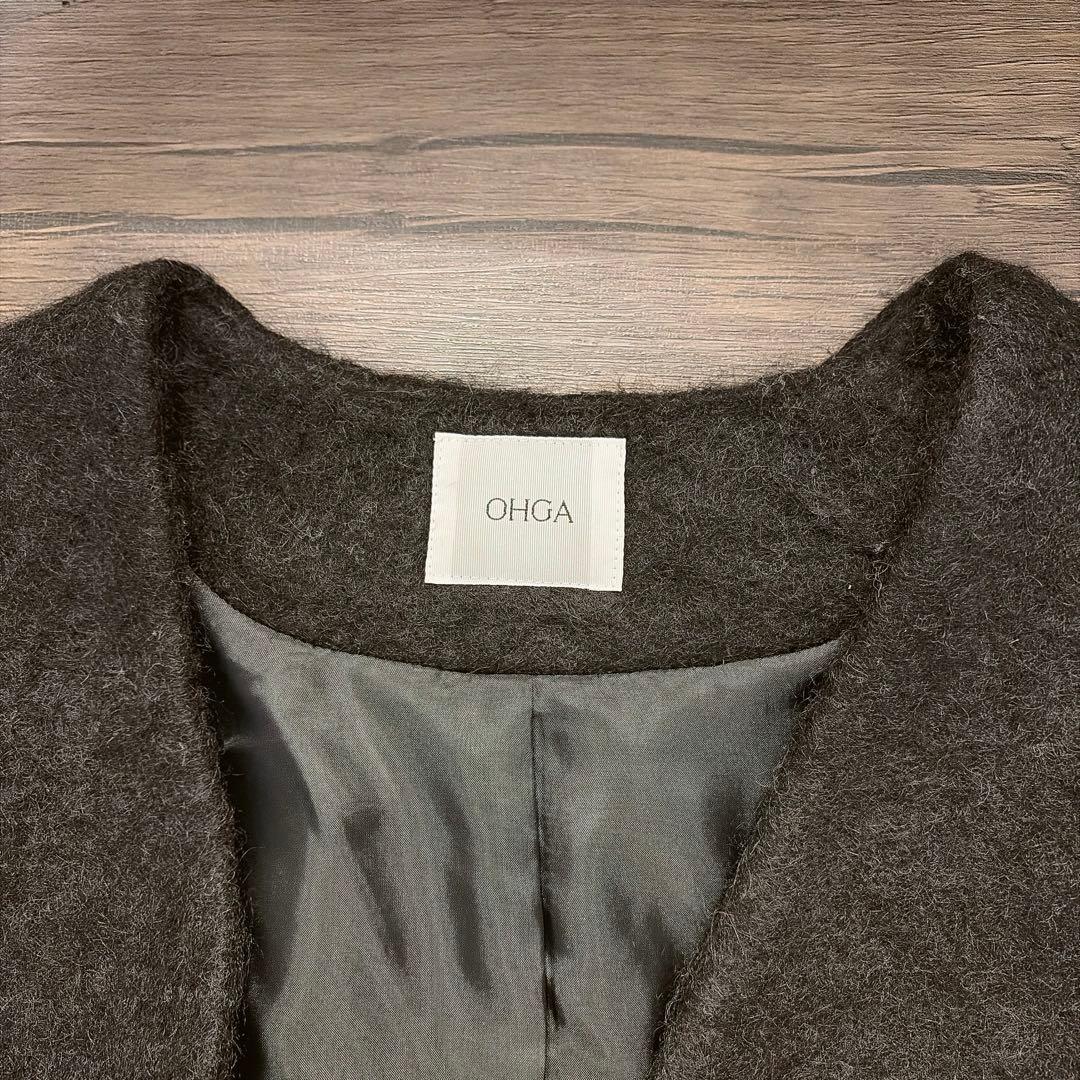 オーガ OHGA SHAGGY シャギー コーディガン ブラック