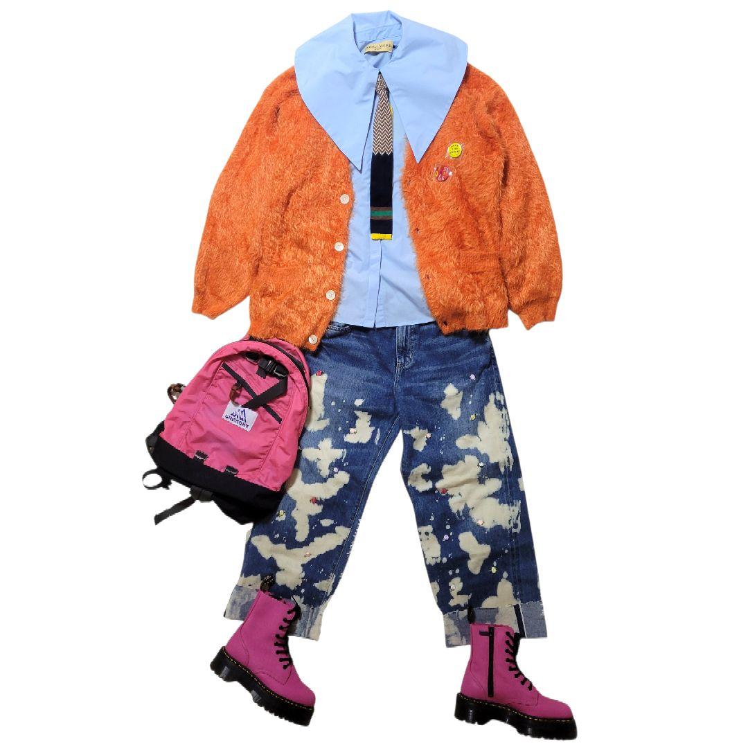 ♡受注生産♡トーマスマグパイ♡ ビッグカラー シャツ サックス