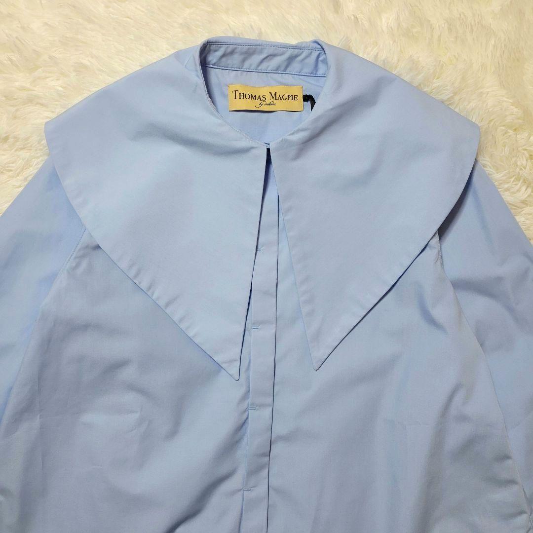 ♡受注生産♡トーマスマグパイ♡ ビッグカラー シャツ サックス