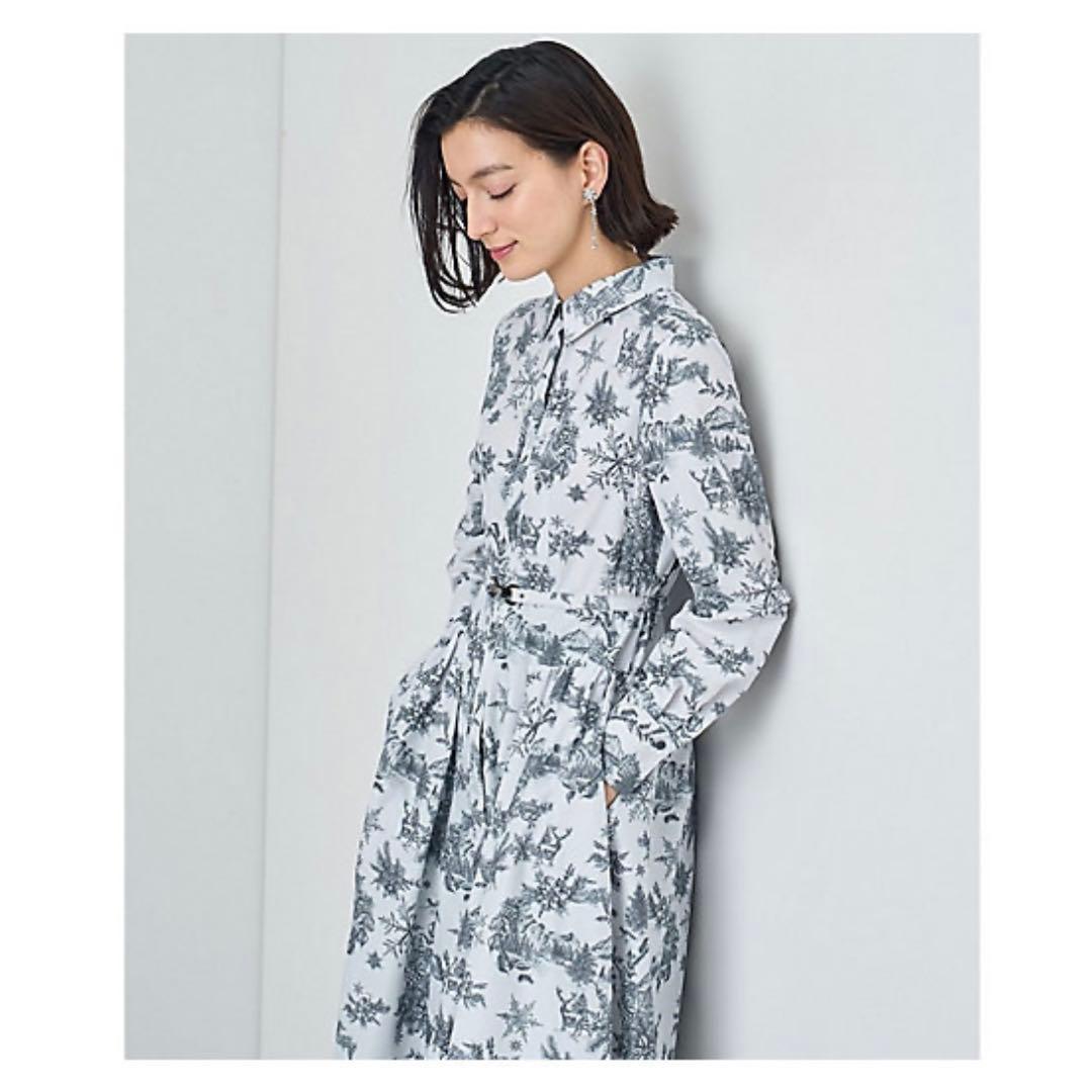 【新品・未使用タグ付き】 ANAYI ライトグレー シャツワンピース