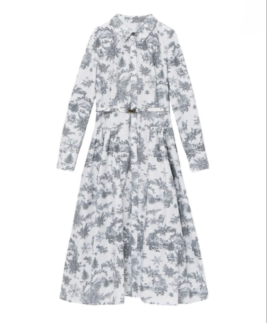 【新品・未使用タグ付き】 ANAYI ライトグレー シャツワンピース