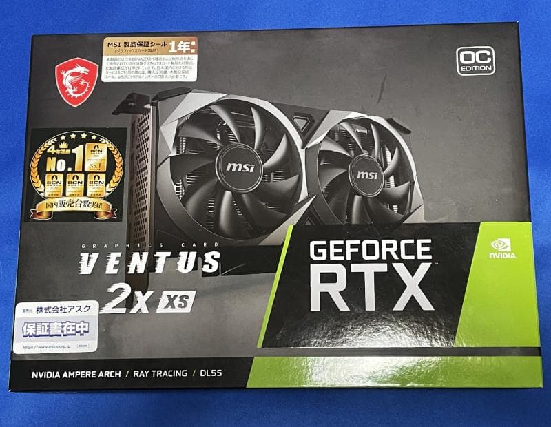 MSI製GeForce RTX 3060 VENTUS 2X OC 12GB
