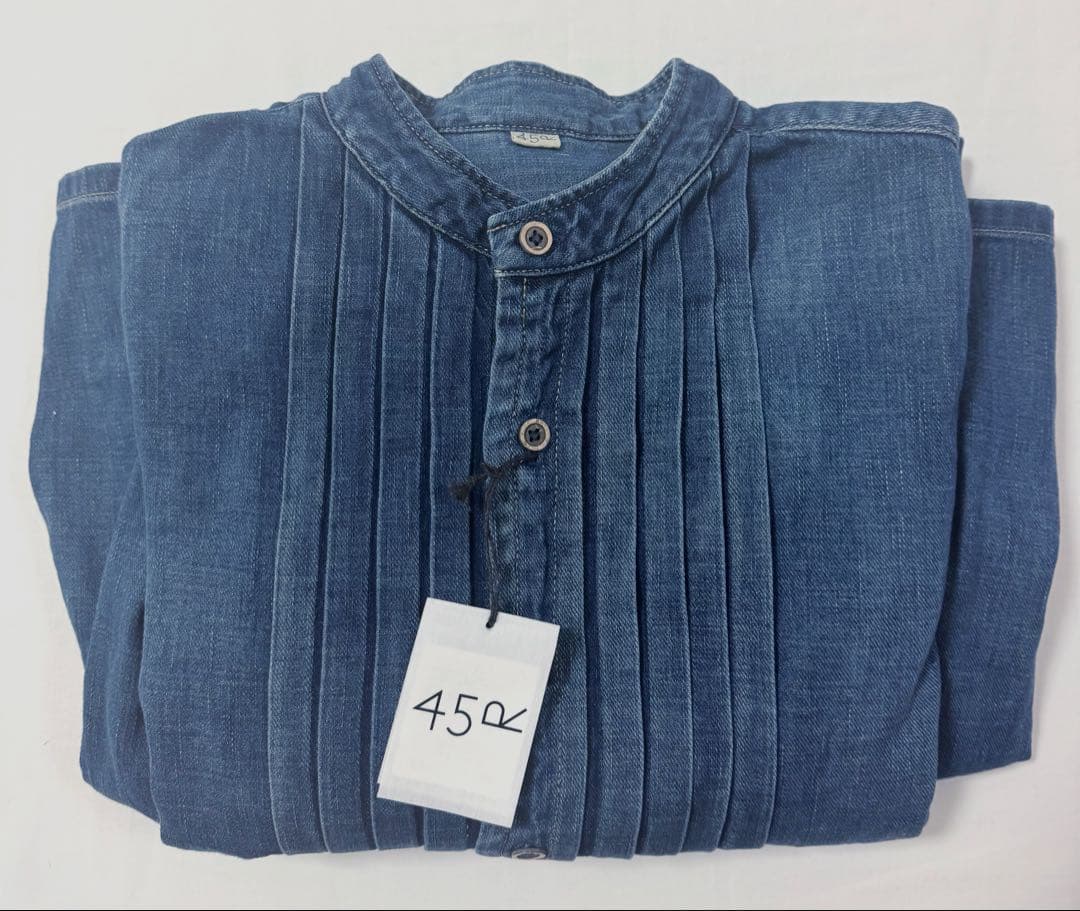 45R 45rpm プチデニムのタックシャツドレス