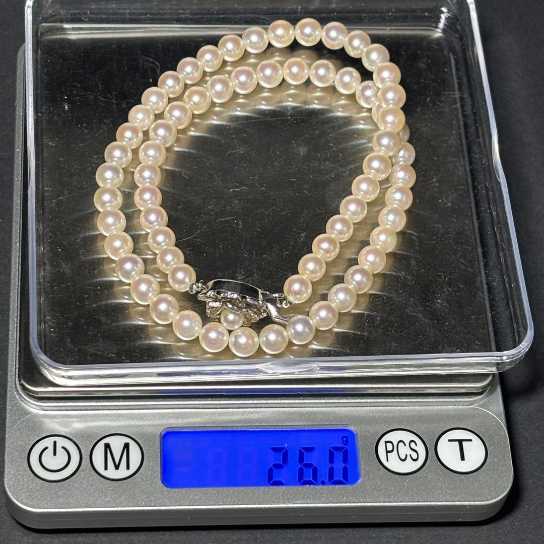 【テリ強】あこや真珠 約6.0-6.5mm 43cm 26g ネックレス