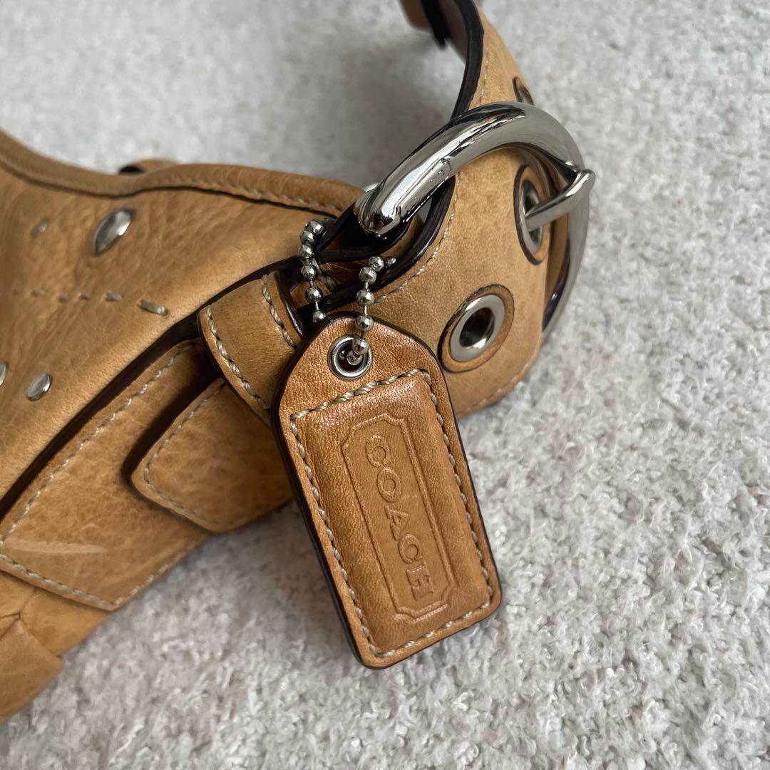 Coach コーチ ホーボー ハンドバッグ スタッズ レザー