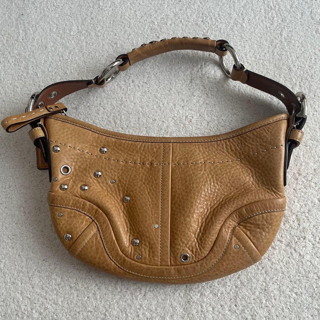 Coach コーチ ホーボー ハンドバッグ スタッズ レザー