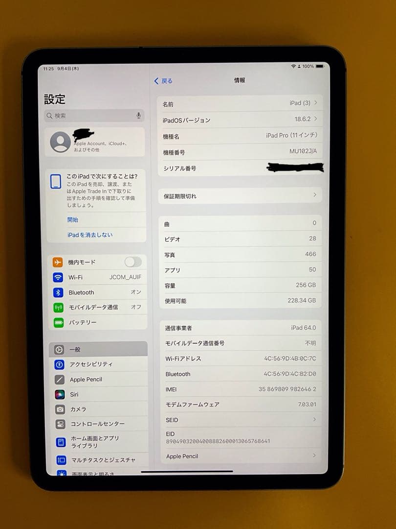 極美品 iPadPro11 第一世代 256GB セルラー キーボード付き