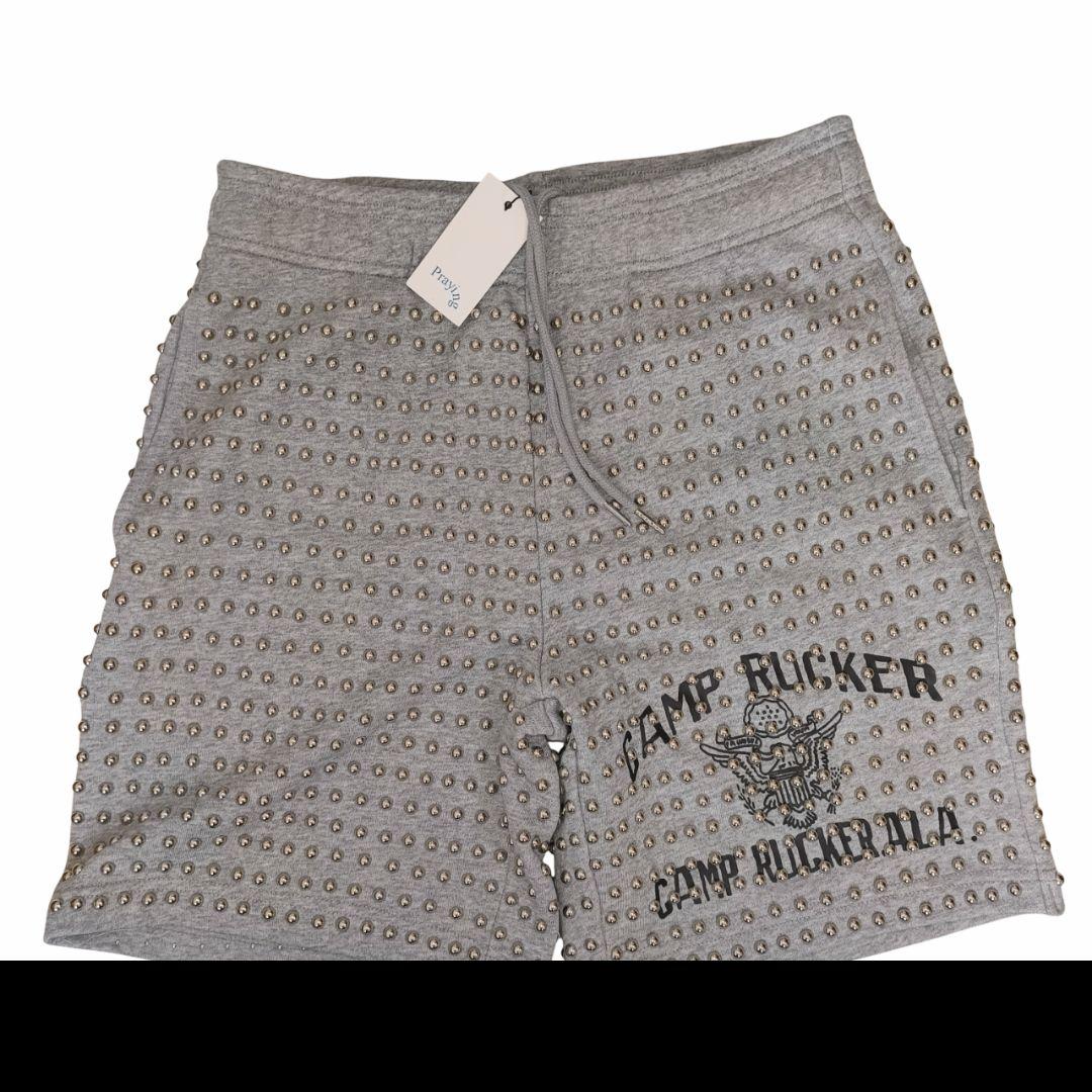 PRAYING グレー スタッズ ショートパンツ Mサイズ