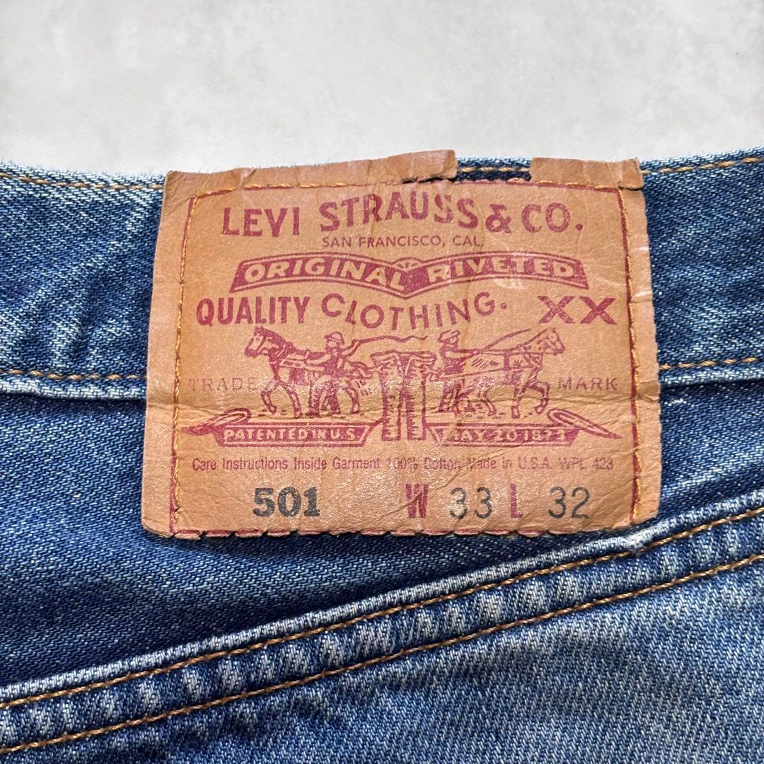 【USA製】リーバイス501 00年 W33 鬼ヒゲ ハチノス デニムパンツ