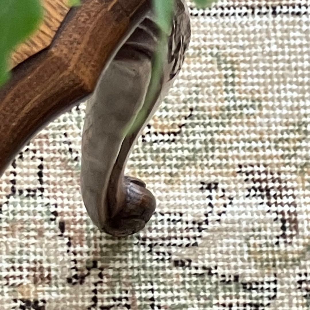 ミルキーベージュ50×100✳︎淡グリーンフラワー　ココア　トルコヴィンテージラグ