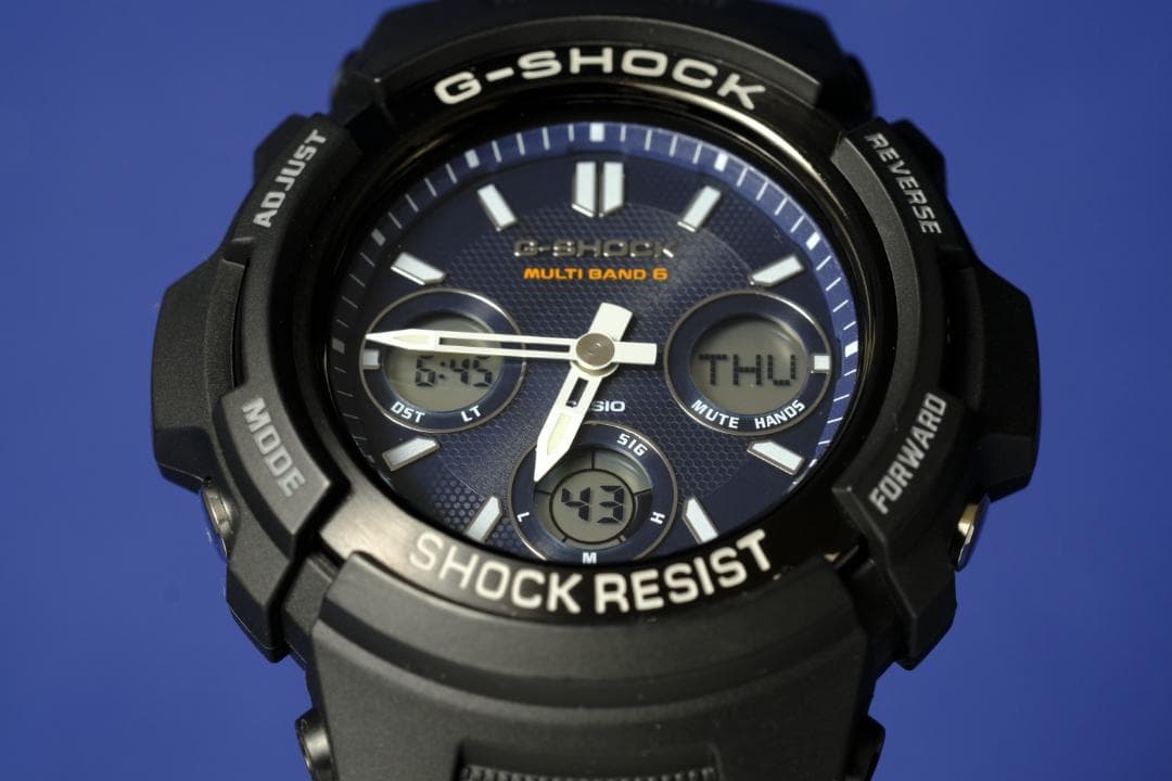 【良品】CASIO G-SHOCK AWG-M100SB ネイビー(263)