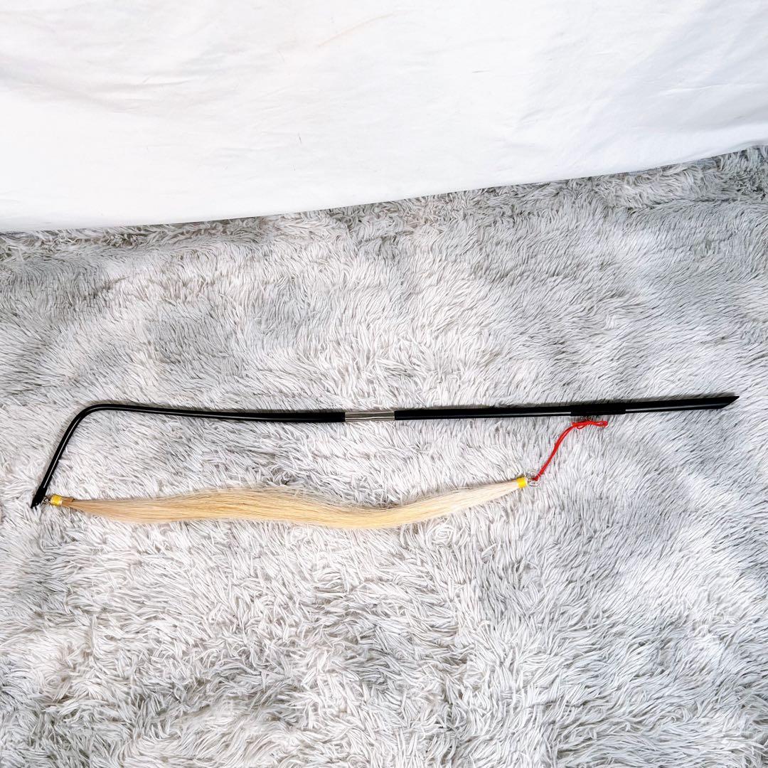 【新品弦張替え済み】小胡弓　花梨　本皮　皮破れなし　弓付き　和楽器