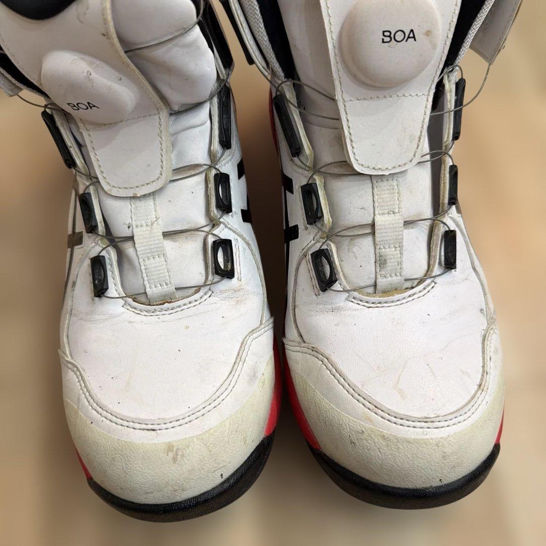 ASICS BOA 安全靴 ホワイト/レッド