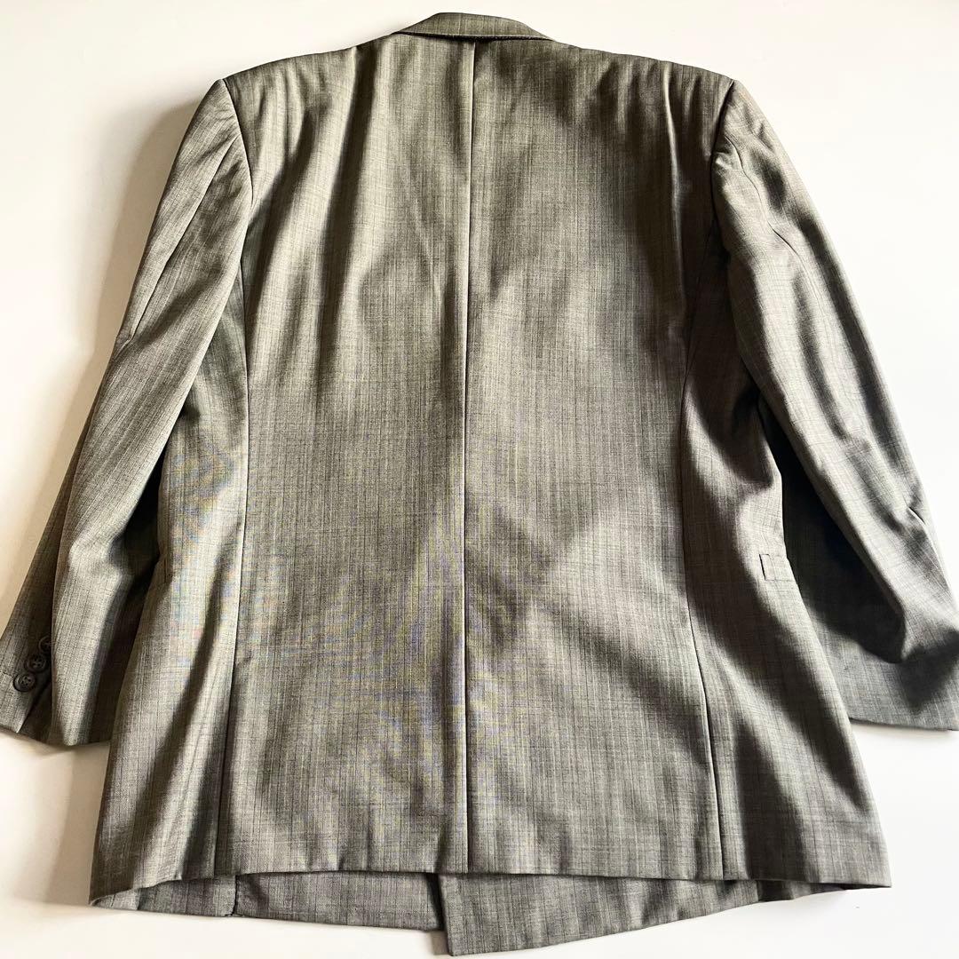 し*ー様 ジャンニヴェルサーチ ヘリンボーンST ダブルスーツ 48 美品 ヴィ