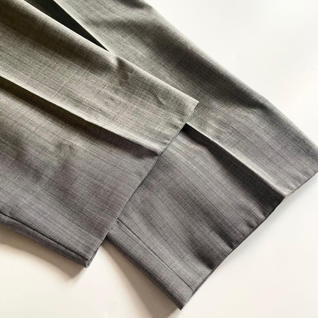 し*ー様 ジャンニヴェルサーチ ヘリンボーンST ダブルスーツ 48 美品 ヴィ