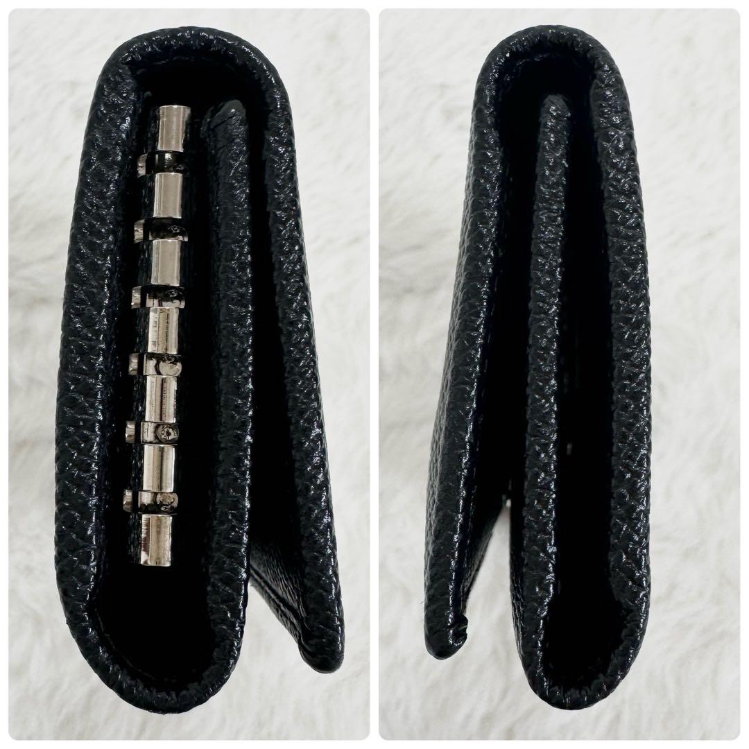 未使用級✨BVLGARI　ブルガリ　キーケース　6連　BB MAN　レザー　黒