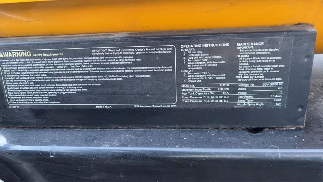 ヤナセ Master HeaterJA ジェットヒーター マスターヒーター