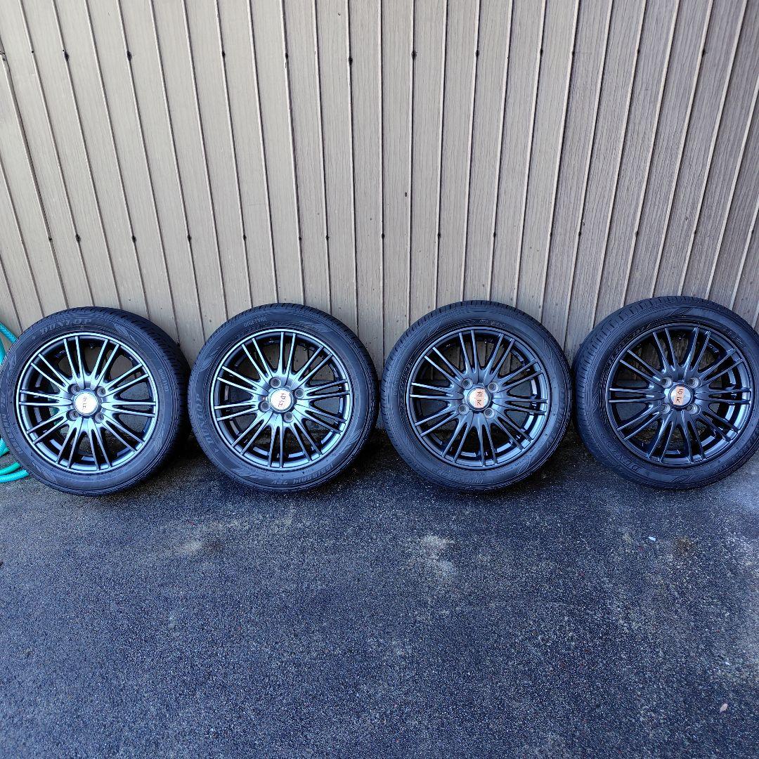 軽自動車用14インチアルミホイールサマータイヤ付。バリ溝美品。