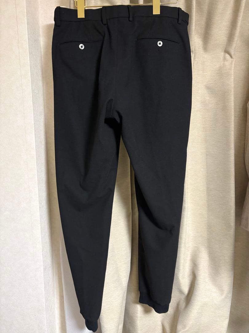 GTA テックフランネル1プリーツリブパンツGIORGINO 50 ブラック