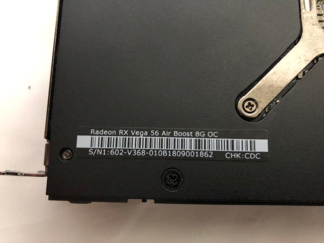 Radeon RX Vega 56 動作品