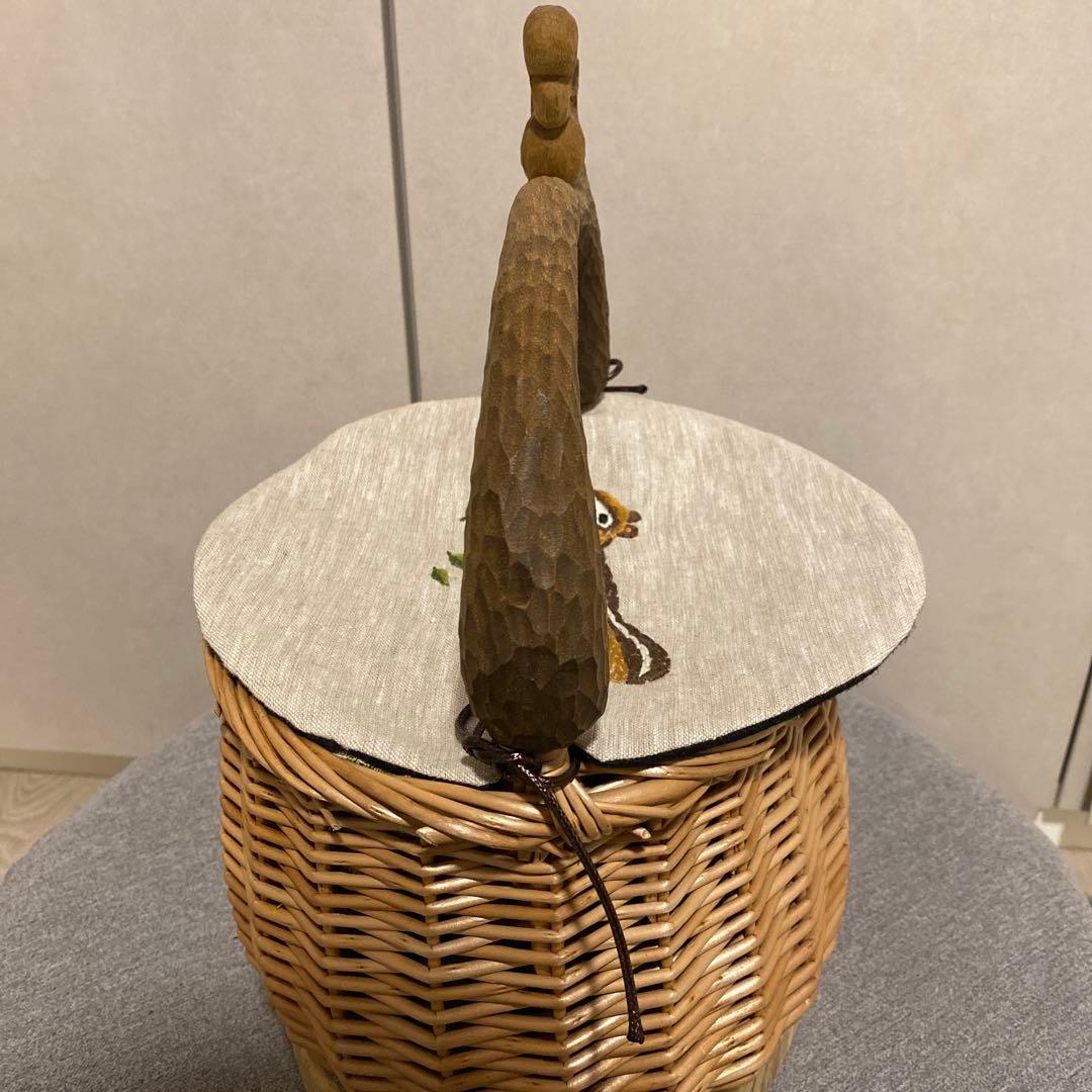 新品 未使用 KIYATA キヤタ りす バスケット レア かご