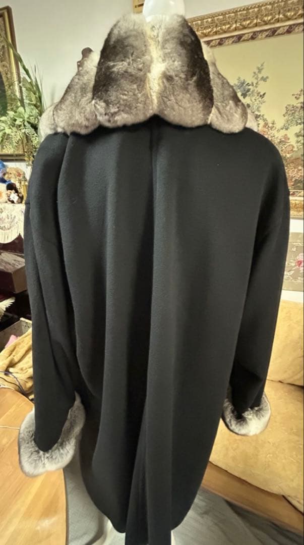 ENBA PIACENZAファー付きカシミヤ100%コート