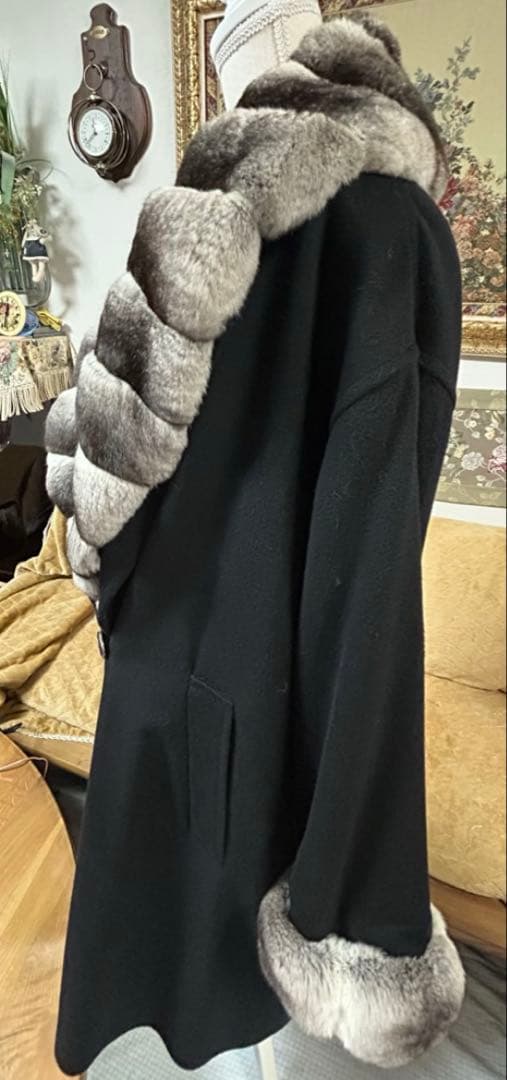 ENBA PIACENZAファー付きカシミヤ100%コート