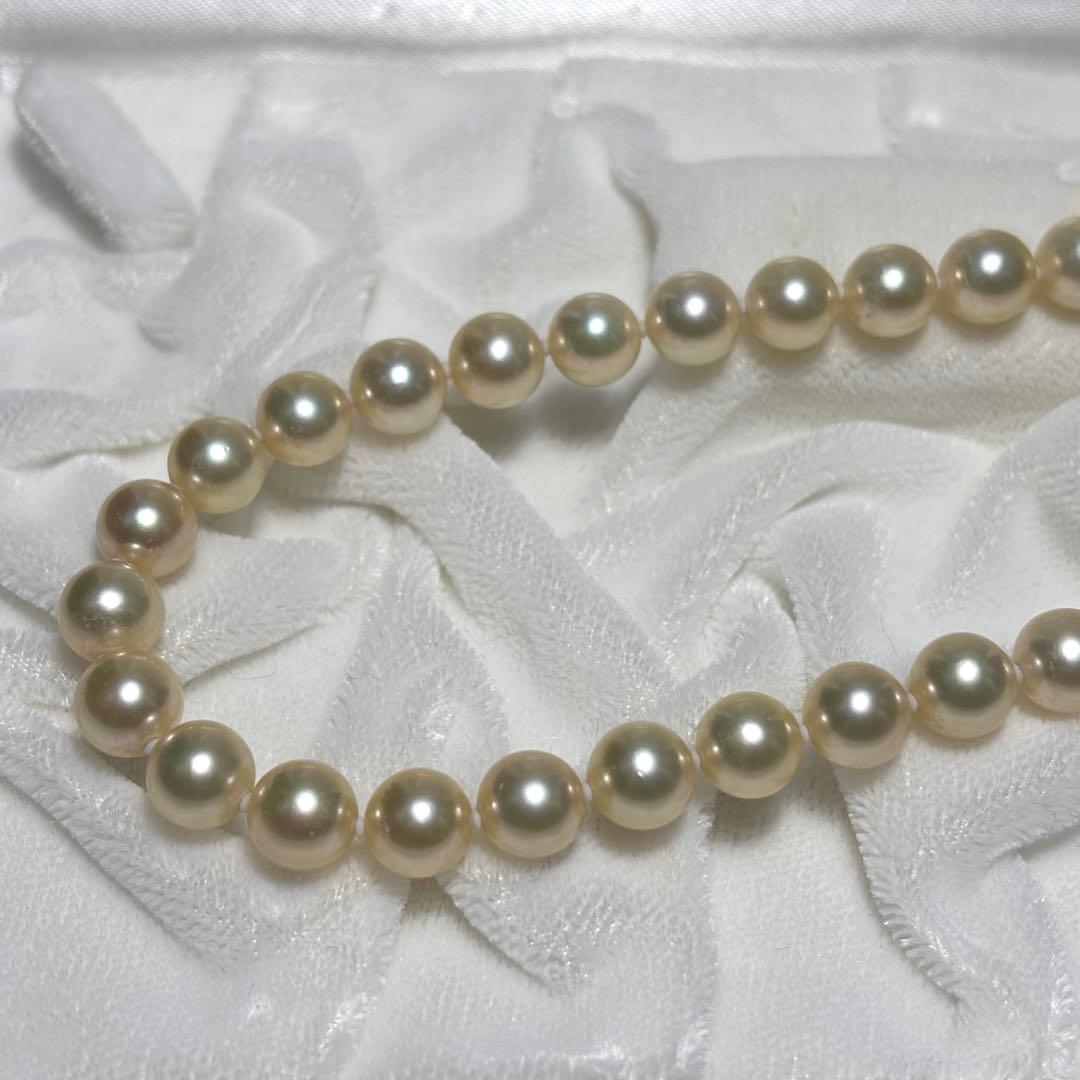 【テリ強】あこや真珠 7.0-7.5mm 46cm 34.1g ネックレス