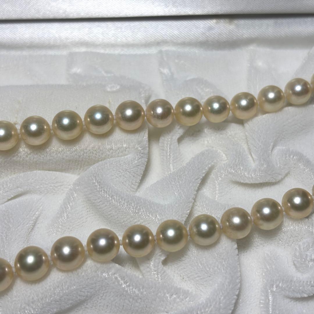 【テリ強】あこや真珠 7.0-7.5mm 46cm 34.1g ネックレス