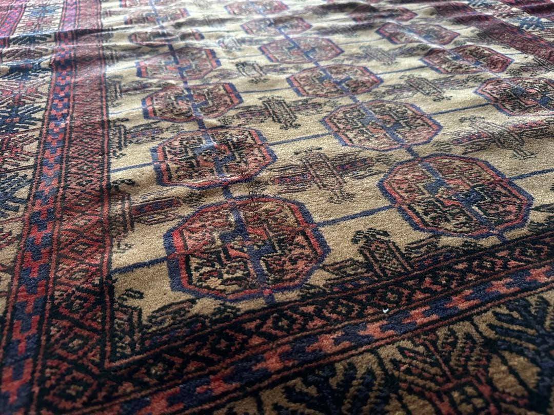 174×121 ヴィンテージラグ　バルーチ　手織ラグ