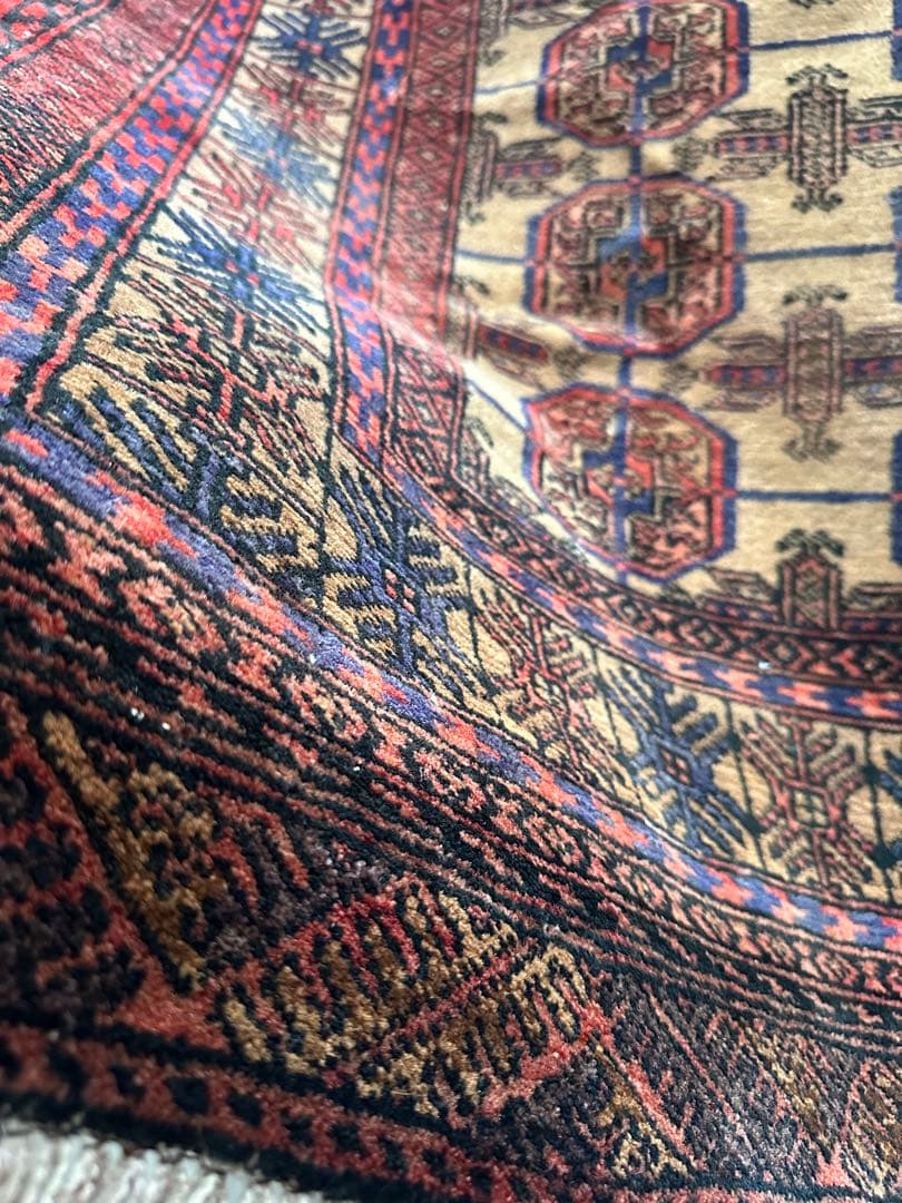 174×121 ヴィンテージラグ　バルーチ　手織ラグ