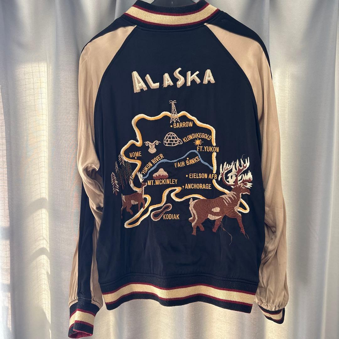 HOUSTON スカジャン　リバーシブル　腕犬ぞり　アラスカ