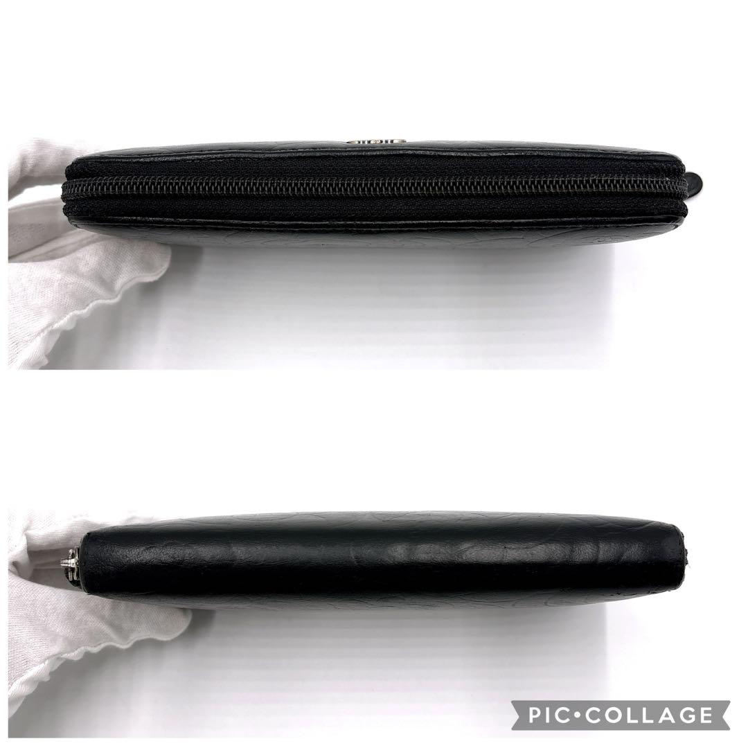 【美品】CHANEL シャネル カメリア ココマーク ラウンドファスナー 長財布