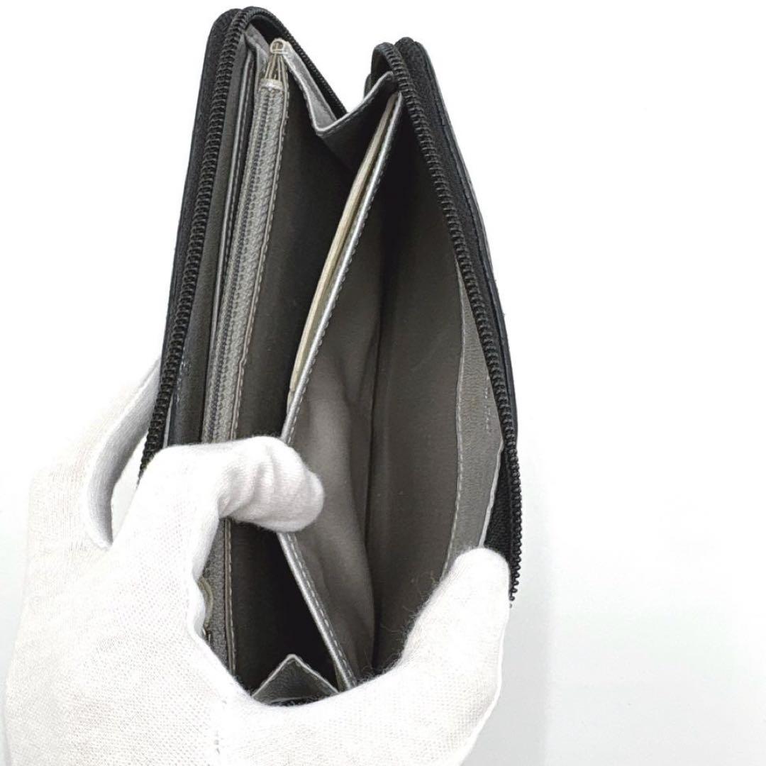 【美品】CHANEL シャネル カメリア ココマーク ラウンドファスナー 長財布