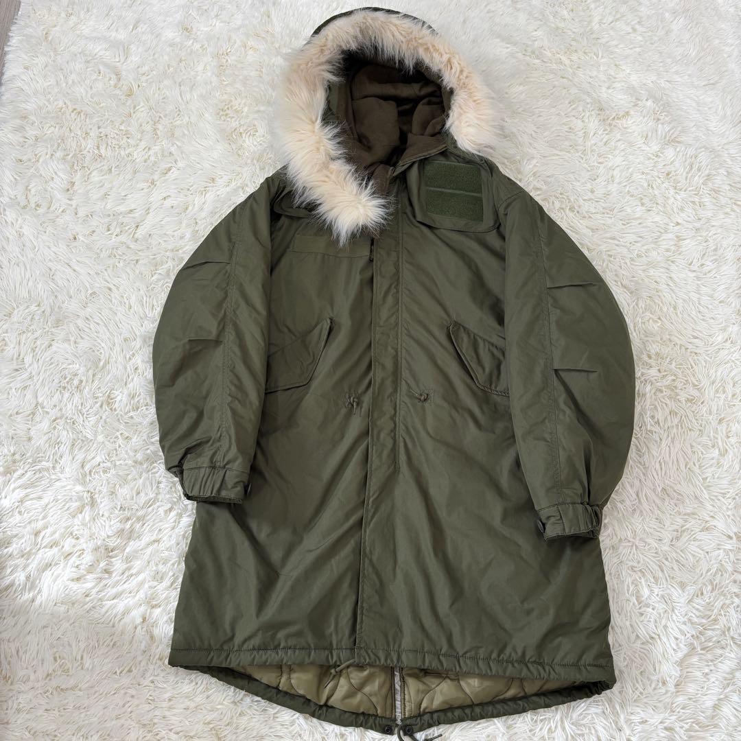 【極美品】ビームス 22AWモッズコート 裏地キルティング ファー取外可 L