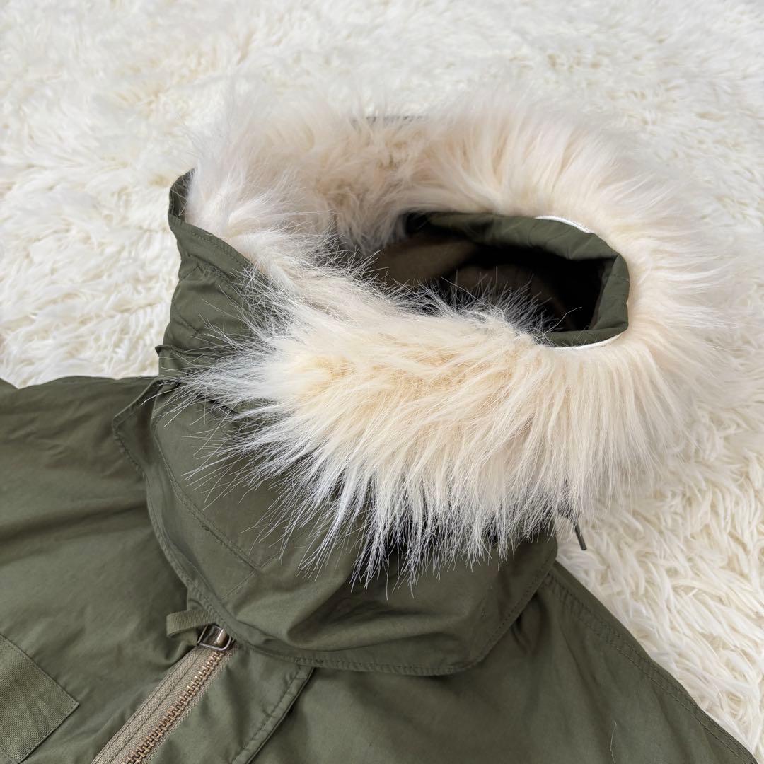 【極美品】ビームス 22AWモッズコート 裏地キルティング ファー取外可 L