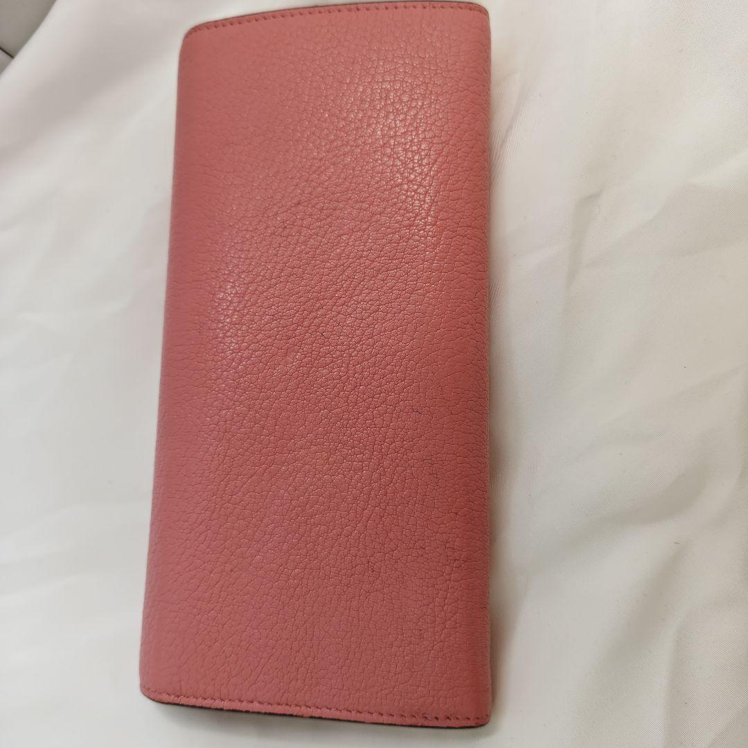 美品　ミュウミュウ　長財布　マドラス シティカーフ ウォレット　ピンク