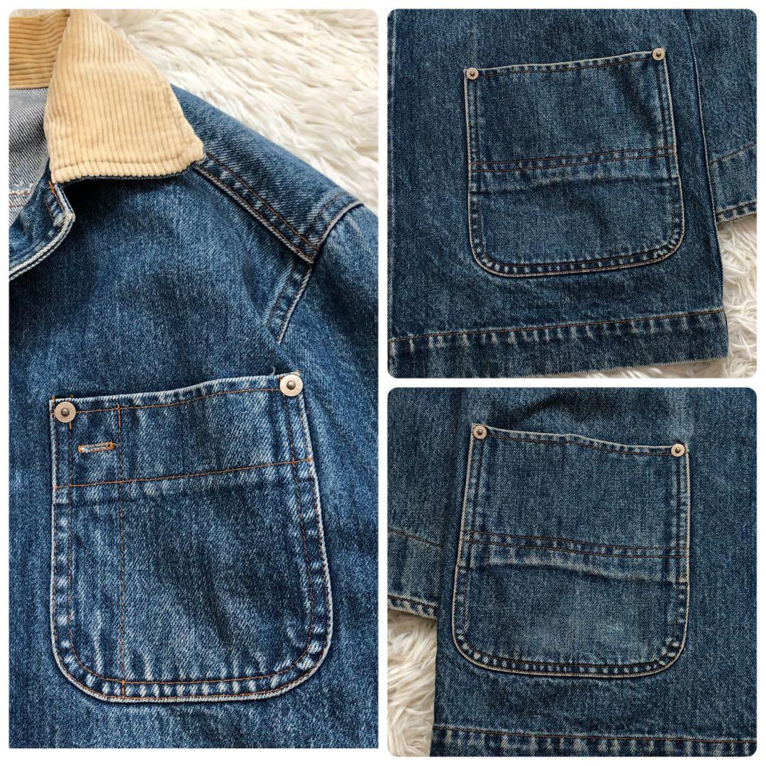 【入手困難】ラルフローレン　カバーオール　デニムジャケット　襟コーデュロイ