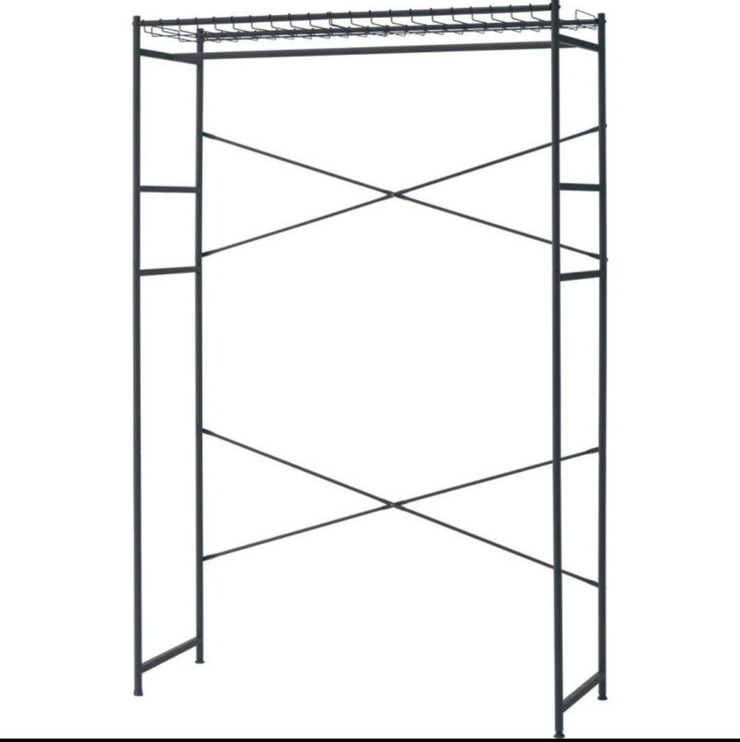 ニトリ スチール製 ブラック ハンガーラック 127×46×195cm