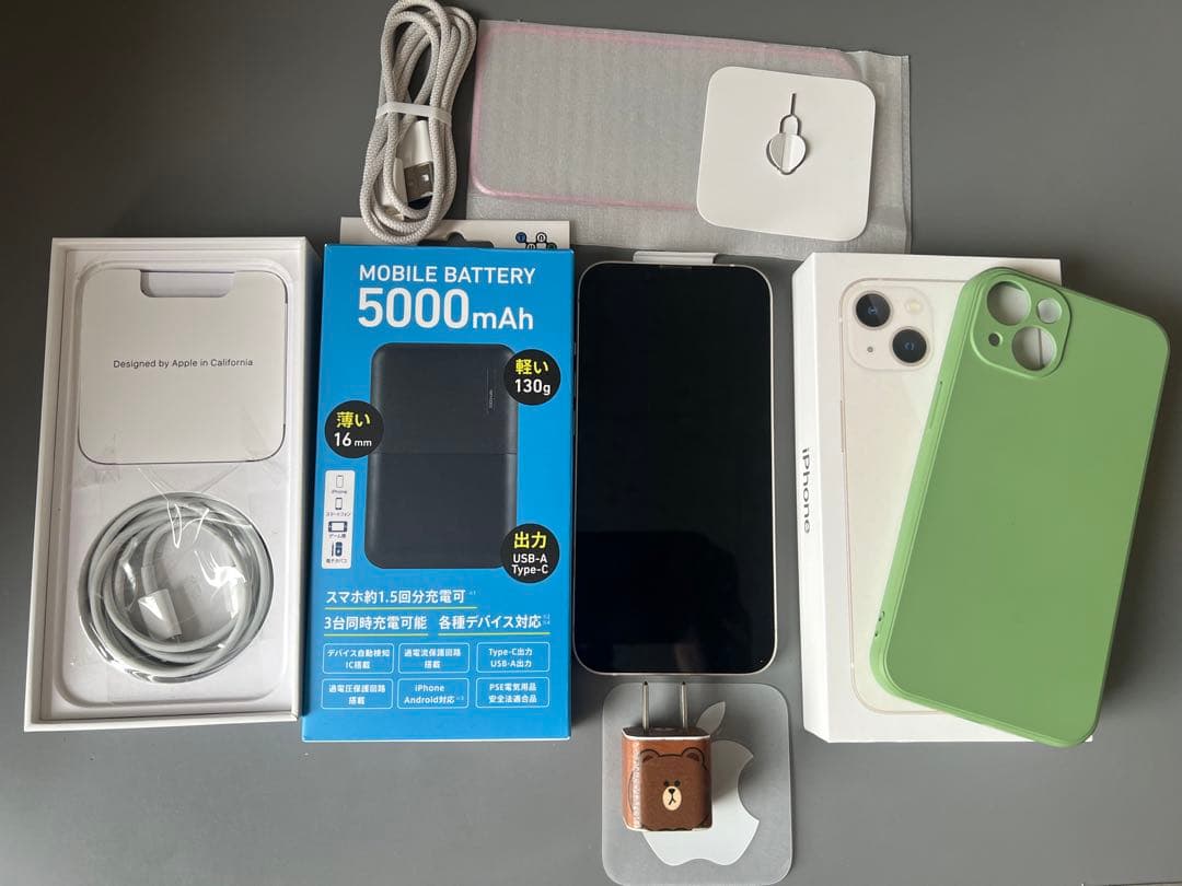 Apple iPhone 13 ホワイト 中古美品 5000mAhバッテリー付き