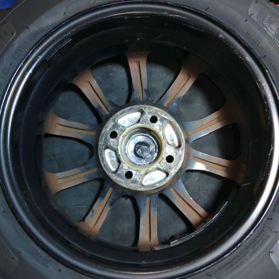 ②《軽四》１４の１００の４半Ｊ４穴　155/65R14　中古２本セット